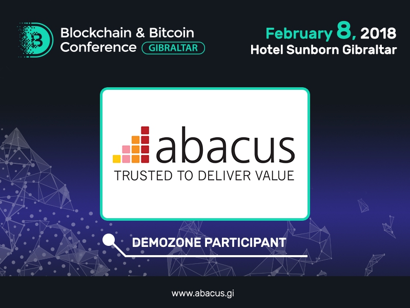 Abacus to present its solutions at Blockchain & Bitcoin Conference Gibraltar