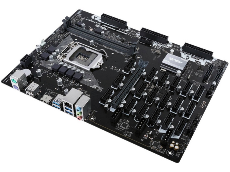 ASUS develops motherboard with 19 video card slots for mining