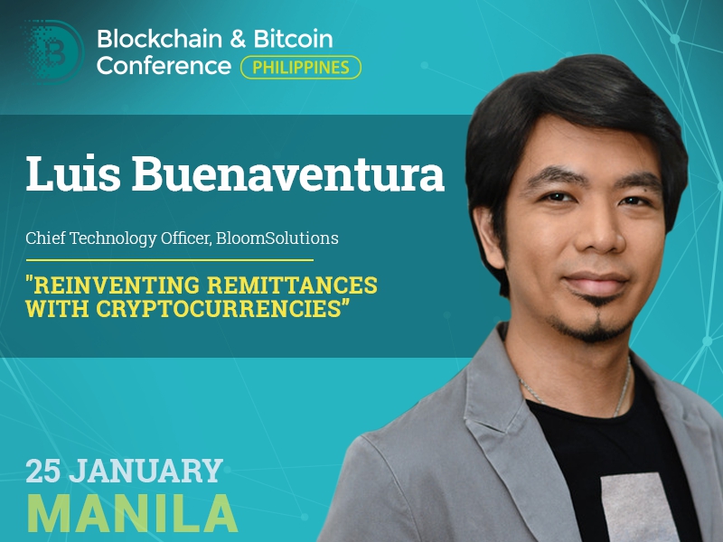 Blockchain for remittance businesses. Report of entrepreneur and author Luis Buenaventura at Blockchain & Bitcoin Conference