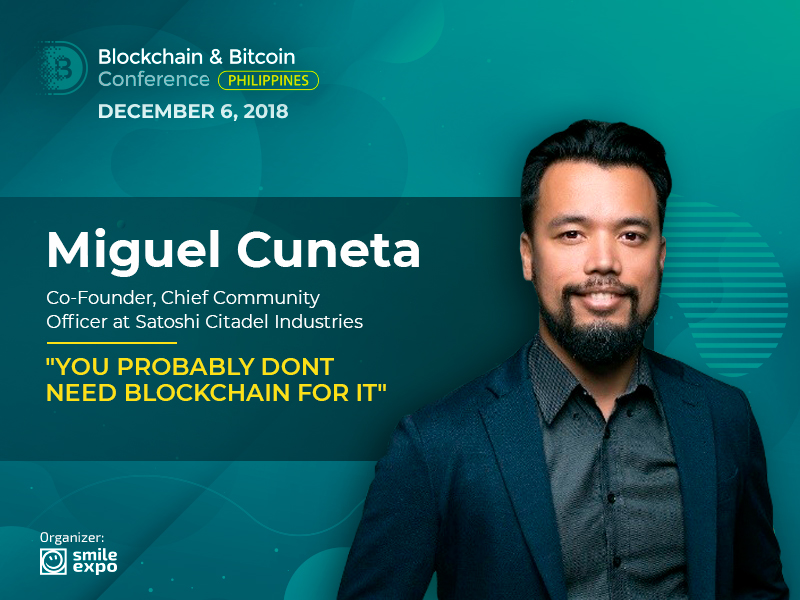 Co-Founder and CCO at Satoshi Citadel Industries Miguel Cuneta: When DLT Is Not Needed