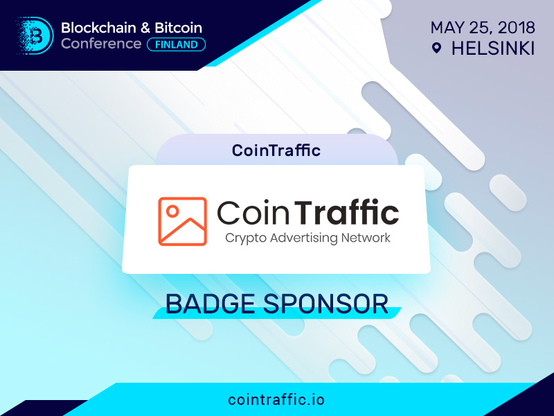 CoinTraffic Will Be a Sponsor and Exhibition Participant at Blockchain & Bitcoin Conference Finland
