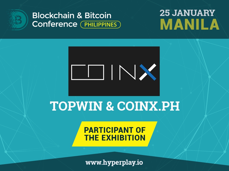 CoinX will become a participant of the exhibition area at Blockchain & Bitcoin Conference Philippines