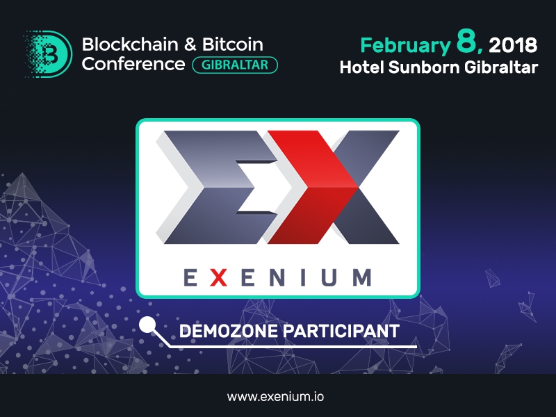 Exenium: Exhibition Area Participant of Blockchain & Bitcoin Conference Gibraltar