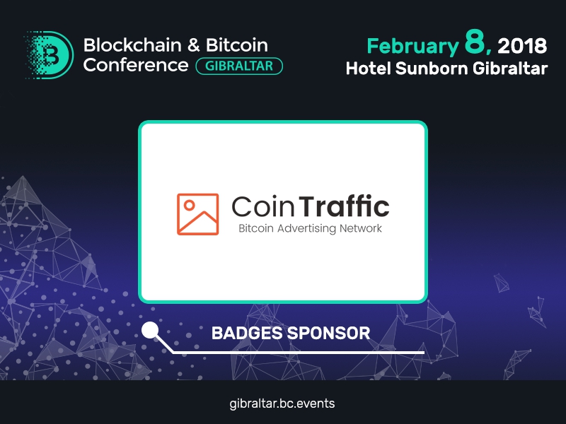 First cryptocurrency ad network – CoinTraffic – to be Sponsor of B&BC Gibraltar