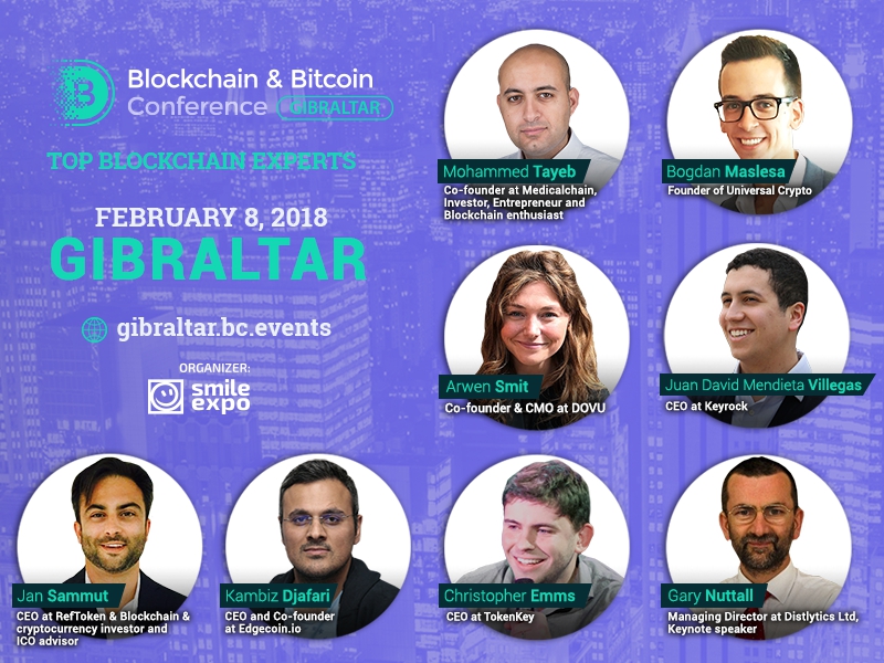 Headliners and key topics of Blockchain & Bitcoin Conference Gibraltar