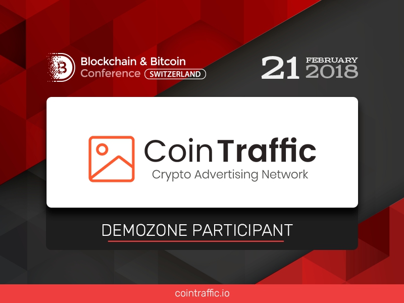 Meet Exhibition Area Participant of Blockchain & Bitcoin Conference Switzerland: CoinTraffic, cryptocurrency advertising network! 