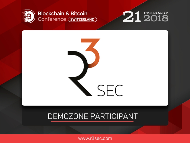 R3Sec, IT security developer, to participate in exhibition area at Blockchain & Bitcoin Conference Switzerland