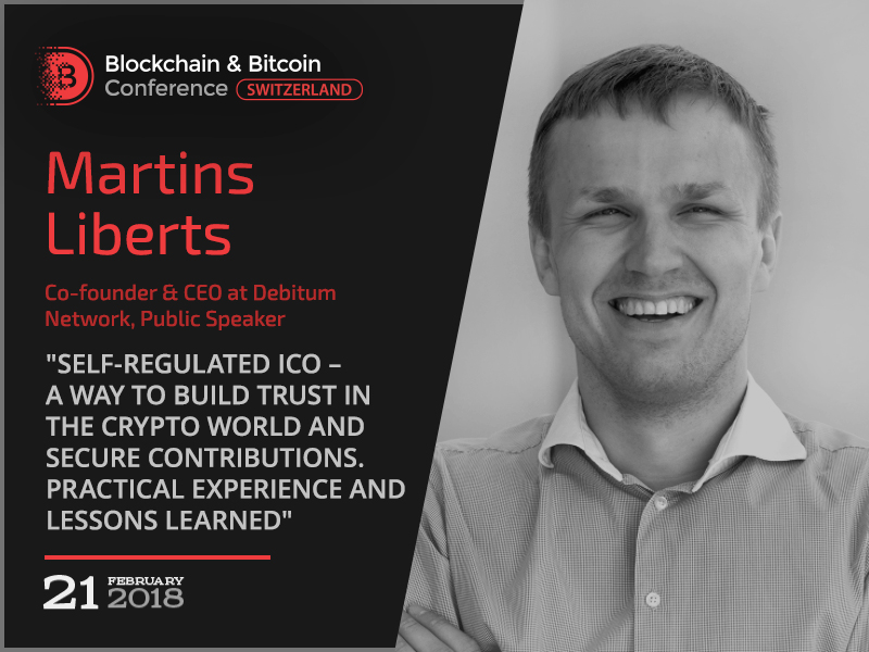 Self-regulated ICO: a way to secure contributions. Co-founder at Debitum Network to deliver a speech at Blockchain & Bitcoin Conference Switzerland 