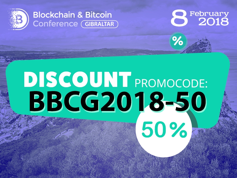 Three days only: 50% discount to Blockchain & Bitcoin Conference Gibraltar