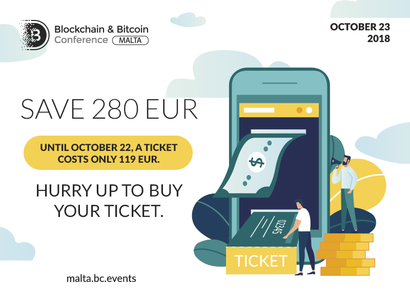Ticket Sale: Discount on Blockchain & Bitcoin Conference Malta by Smile-Expo