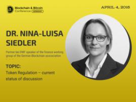 Dr. Nina-Luisa Siedler, partner at DWF, Will Speak at the Blockchain & Bitcoin Conference Germany 2018