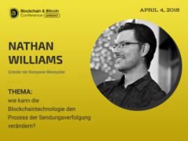 Gründer von Minespider Nathan Williams – Sprecher der Blockchain&Bitcoin Conference Berlin