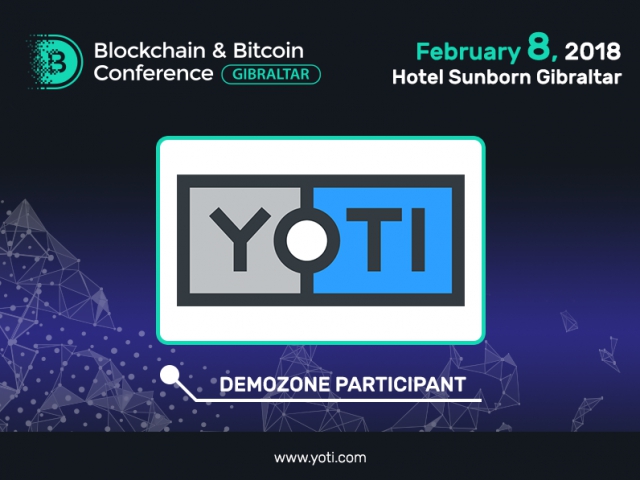 A platform for digital identification Yoti will be a demo zone participant at Blockchain & Bitcoin Conference Gibraltar