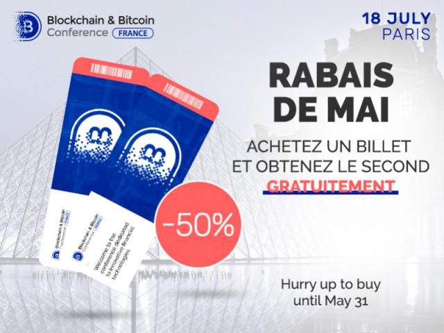 Billets pour Blockchain & Bitcoin Conference France: 2 pour le prix de 1! Dépêchez-vous: seulement 50 billets!
