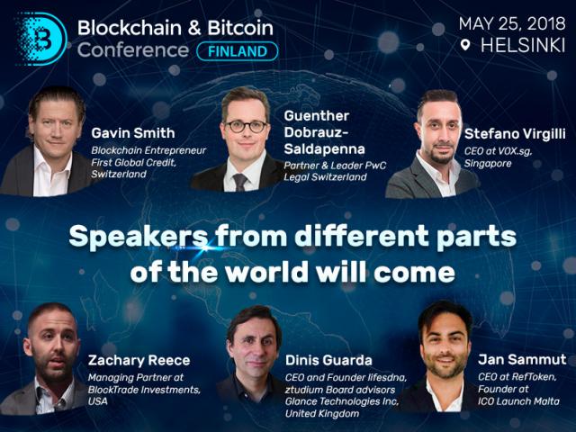 Blockchain & Bitcoin Conference in Finland will bring together the world's leading experts