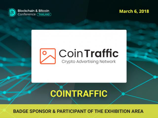 CoinTraffic media agency – Badge Sponsor and participant of the exhibition area of Blockchain & Bitcoin Conference Thailand 