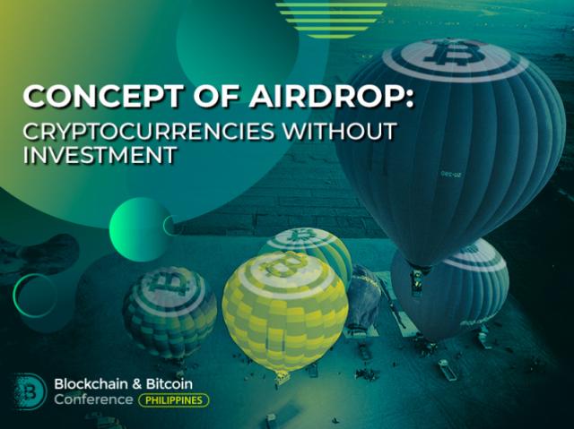 Concept of Airdrop: cryptocurrencies without investment