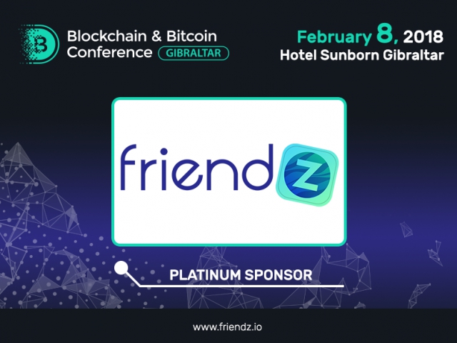 Digital marketing company Friendz: Platinum Sponsor of Blockchain & Bitcoin Conference Gibraltar 