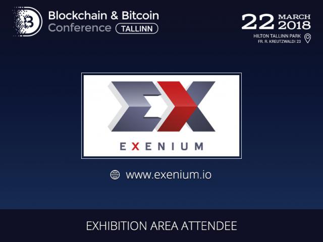 Exenium.io presented in the exhibition area of Blockchain & Bitcoin Conference Tallinn
