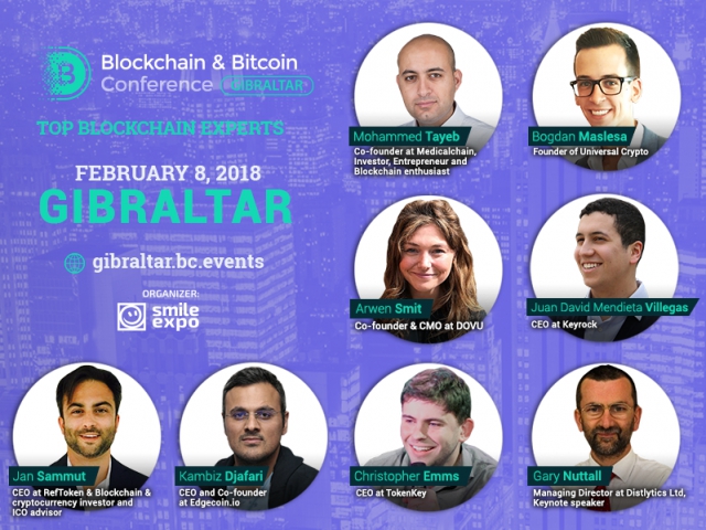 Headliners and key topics of Blockchain & Bitcoin Conference Gibraltar