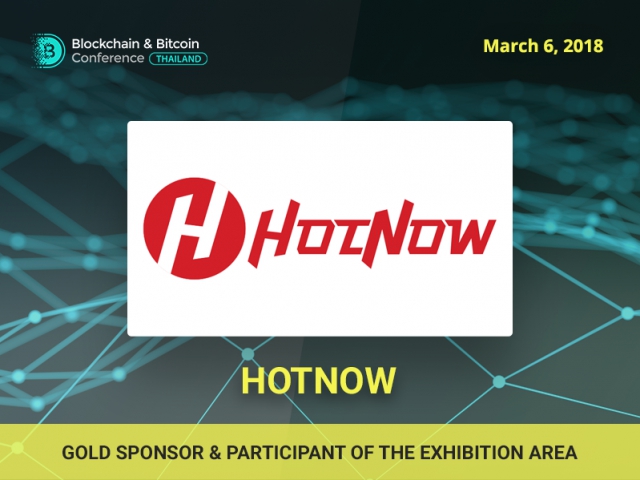 HotNow has become a Gold Sponsor of Blockchain & Bitcoin Conference Thailand