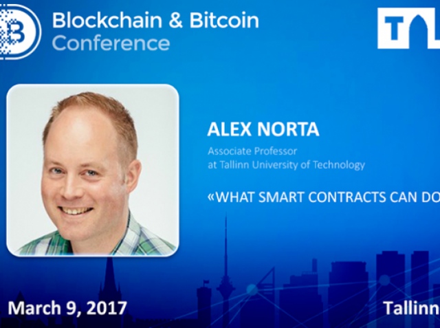 Opportunities and problems of smart contracts. Alex Norta, Professor from University of Technology, will speak in Tallinn