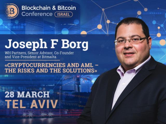 Problems of money laundering in crypto industry in Joseph F Borg’s presentation at Blockchain and Bitcoin Conference Israel