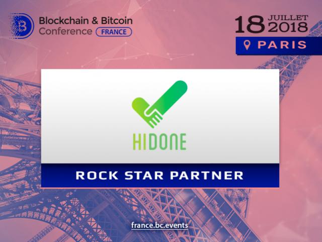 Rock star partner de « Blockchain & Bitcoin Conference France » – la société Hidone