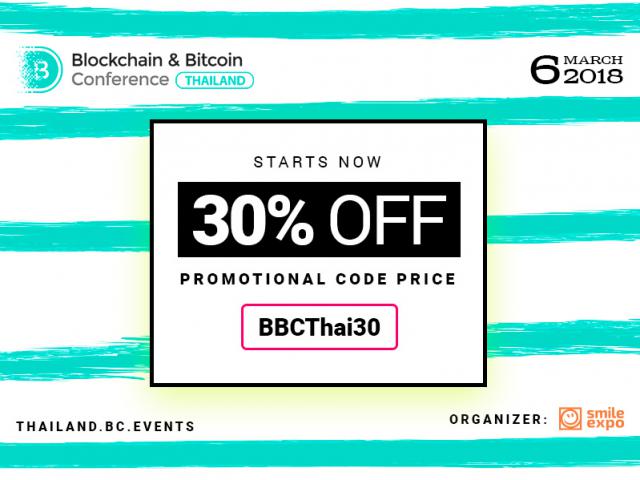 Seize the day! 30% discount for Blockchain & Bitcoin Conference Thailand