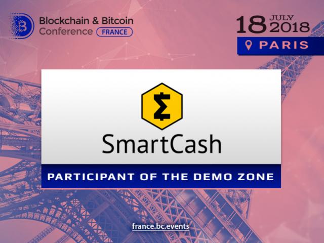SmartCash to present its project at Blockchain & Bitcoin Conference France  