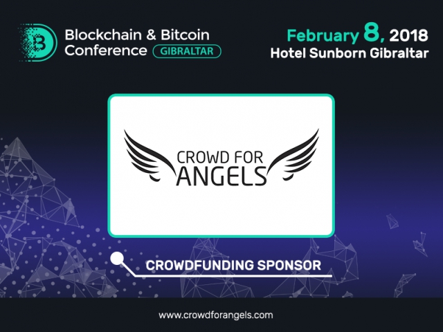 Sponsor of Blockchain & Bitcoin Conference Gibraltar: Crowd for Angels platform 