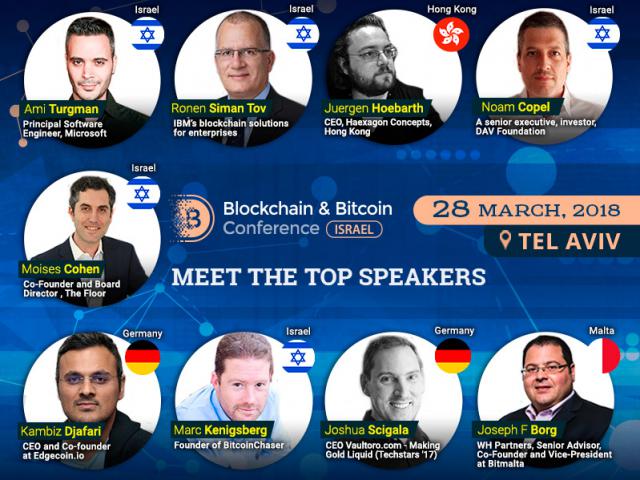 The whole range of blockchain application case studies from investing in startups to teaching artificial intelligence to be discussed at Blockchain & Bitcoin Conference Israel